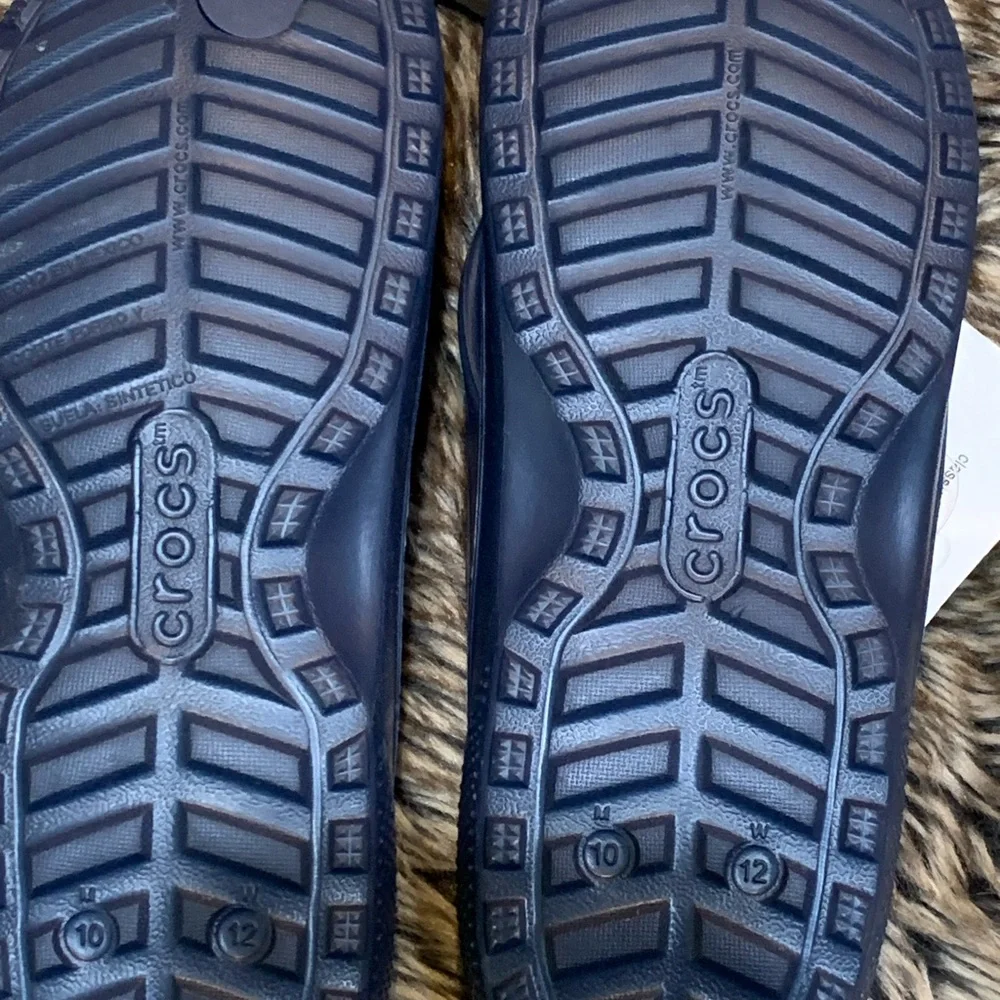 Crocs Classic II Flip Navy Sandals  W12 M10 NWT